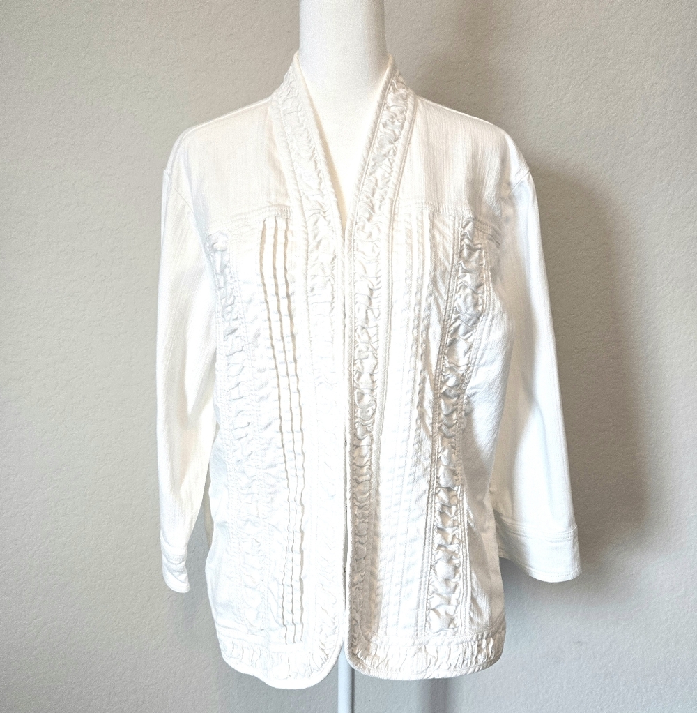 Chico's Platinum White Jacket